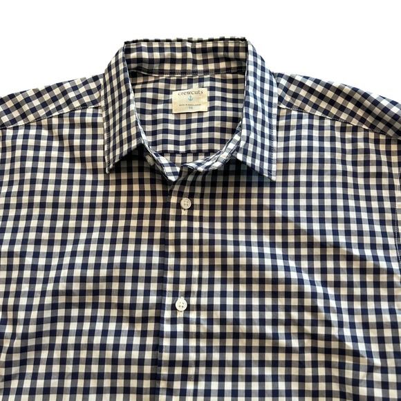 Crewcuts J.Crew J. Crew Boys Gingham Shirt 16 Ludlow Blue Plaid Button Down - Picture 7 of 8